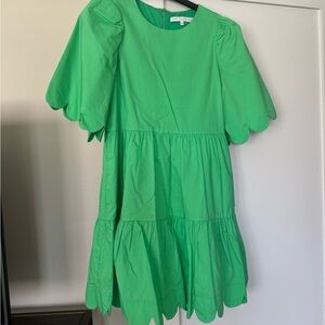 Green Scalloped Dress